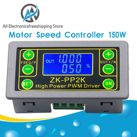 Controlador de velocidad del Motor regulador, regulador LED ajustable, regulador de frecuencia de pulso, ZK-PP2K PWM DC 3,3 ~ 30V 12V 24V 8A 150W ► Foto 1/6