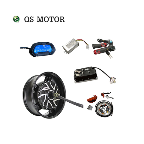 QS Motor-Motor de cubo de rueda para motocicleta eléctrica, 12000W, 12KW, 17x6.0 pulgadas, controlador Kelly QSKLS72601, el más potente ► Foto 1/1