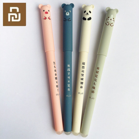 Xiaomi animales de dibujos animados de pluma borrable 0,35mm lindo Panda gato rotuladores mágicos Gel bolígrafos para la escuela escribiendo novedad papelería regalos ► Foto 1/5