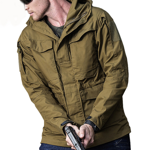 Chaqueta táctica de Campo del Ejército para hombre, impermeable, Camuflaje, militar, cortavientos con múltiples bolsillos, otoño ► Foto 1/1