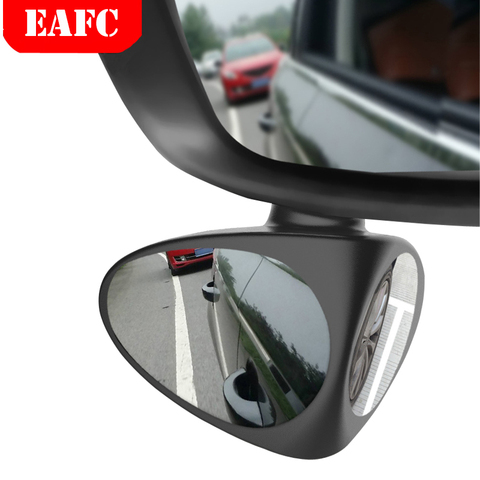 2 en 1 punto ciego espejo de ángulo ancho espejo de 360 rotación ajustable convexo espejo retrovisor ver hoteles en frente de espejo para coches y automóviles ► Foto 1/6