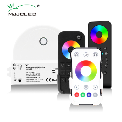 RGB regulador RGBW de RF 12V 24V 15A 4 en 1 RGB RGBW LED tira de luz controlador de Wifi inteligente PWM 2,4G inalámbrico remoto Control ► Foto 1/6