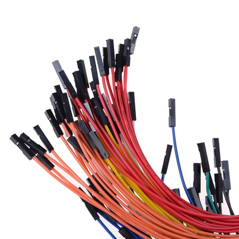 Cable de silicona suave de 24AWG, Cable de puente hembra a hembra de 1pin, Cable Dupont de 20cm, 10 unids/lote ► Foto 1/4