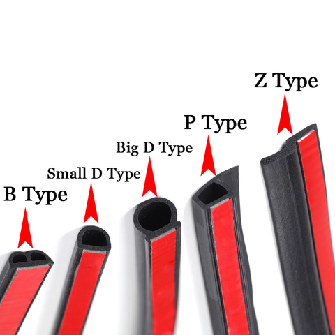3 metros DIY tira de sellado para puerta de coche pegatinas Anti-polvo sellado insonorizado Big D Z P Tipo de aislamiento de ruido Auto accesorios interiores ► Foto 1/6