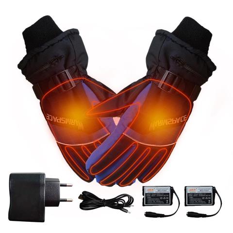 Guantes calefactables eléctricos para manos, calefacción de carga, seguridad para dedos, temperatura constante, esquí, Scooter, ciclismo ► Foto 1/6