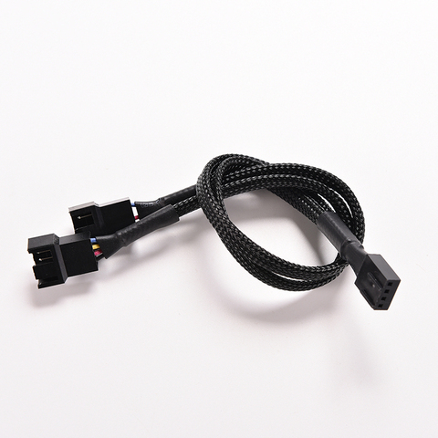 Cable adaptador PWM hembra a 3/4 Pines, divisor PWM de 4 pines para computadora, caja de ventilador para CPU, Cable de alimentación de manga, 1 ud. ► Foto 1/6