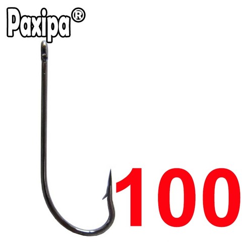 Vástago largo con púas para pesca de carpa, 100 Uds., anzuelo de pesca con púas, #1-#8 #1/0-#8/0 o 'shaghter ► Foto 1/2