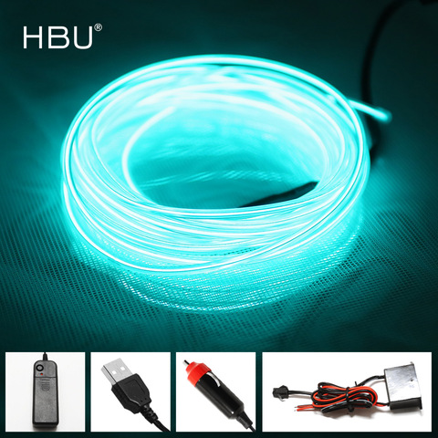 Cable Led de neón colorido luces de tira de LED del arco iris El Flexible de luz de habitación para fiestas bodas navidad regalo de la decoración de coche RGB 3V impermeable ► Foto 1/6