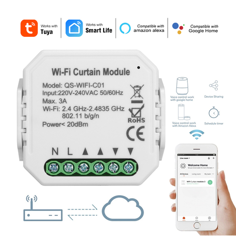 Interruptor Wifi inalámbrico Sonoff, módulo de relé de automatización del hogar inteligente temporizador Diy WiFi interruptor 220 V compatible con IOS Android control remoto ► Foto 1/6