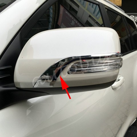Embellecedores de espejo lateral cromado para Toyota Land Cruiser LC200, accesorios de visión trasera ABS, 2013-2022 ► Foto 1/6