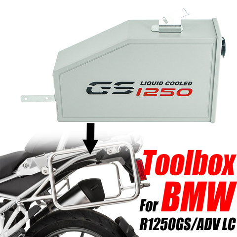 Para BMW R1250GS ADV-LC R1250 GS/aventura R 1250, 2022-2022 decorativa caja de aluminio de la caja de herramientas de 5 litros caja de herramientas a la izquierda soporte lateral ► Foto 1/6