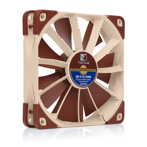 Noctua-ventilador de refrigeración NF-F12 para ordenador, radiador silencioso PWM de 4 pines para carcasa de escritorio, enfriadores de aire de CPU de alta calidad, 120mm ► Foto 1/6