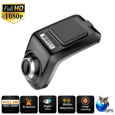 Cámara DVR para coche Full HD, 1080P Min, U3 ADAS, grabadora de vídeo Digital automática, cámara de salpicadero para reproductor Multimedia Android, Sensor G, DVRs para coche ► Foto 1/6