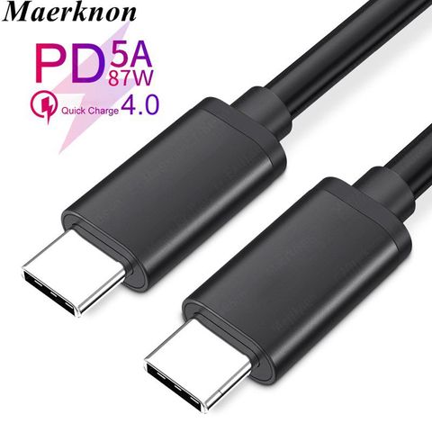 Cable USB tipo C a USB tipo C de 100W, Cable de carga rápida PD USB-C para Xiaomi mi 10 Pro, Samsung S20, Macbook, iPad ► Foto 1/6