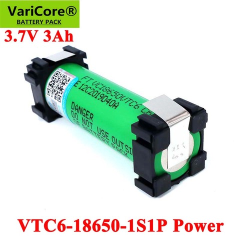 VariCore-Paquete de batería de soldadura VTC6, 3,7 V, 3000mAh, 18650 baterías recargables de iones de litio para destornillador eléctrico, taladro manual, bricolaje ► Foto 1/5