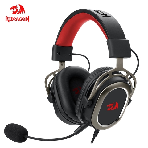 Redragon ZEUS-auriculares H510 para videojuegos, cascos con cancelación de ruido, 7,1 USB Surround, para ordenador, PC, PS4/3, Xbox One ► Foto 1/6