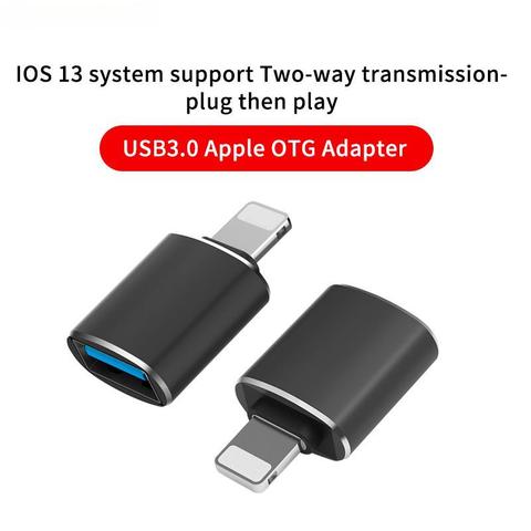 Adaptador OTG para iPhone Xs 11 12 Pro Max, convertidor de datos de carga para iPad IOS 13 a USB soporte U Disk, accesorios para teléfono inteligente - Historial de precios