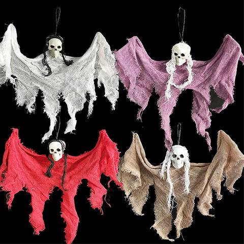 Decoración de casa huancada de fantasma de colgante para Halloween, 30cm, accesorios para el hogar, barra de puerta, decoraciones de Halloween ► Foto 1/6