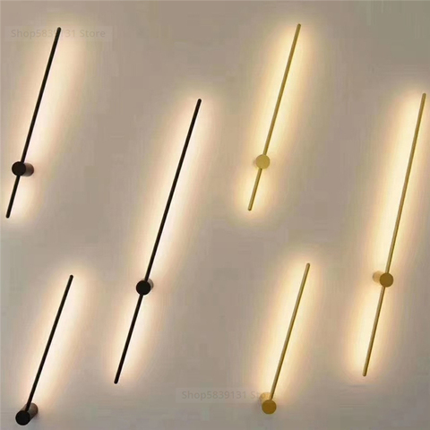 Nórdico Simple moderno lámparas de pared LED colgante largo luces salón Decoración sofá Fondo pared luz lámpara de noche para dormitorio ► Foto 1/6