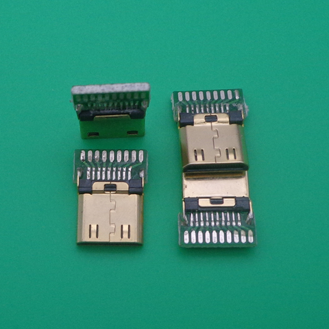 Mini conector de soldadura tipo C, de 19 pines conector macho, PCB, HDMI, compatible con 19 + 1, chapado en oro, 5 uds. ► Foto 1/2