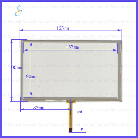 ZhiYuSun nuevo 165mm * 100mm original escrito a mano 7 pulgadas coche DVD navegación GPS panel de pantalla táctil envío gratis 165*100 ► Foto 1/1