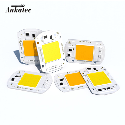 Lámpara LED COB Chip 10W 20W 30W 50W AC110V 220V inteligente IC LED cuentas DIY para foco de proyección LED COB Chip frío blanco cálido blanco ► Foto 1/6