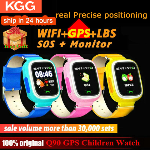 Q90 reloj inteligente GPS teléfono del niño posición reloj de niños Color de 1,22 pulgadas Touch pantalla con WIFI SOS inteligente reloj de bebé Q50 q80 q60 reloj ► Foto 1/6