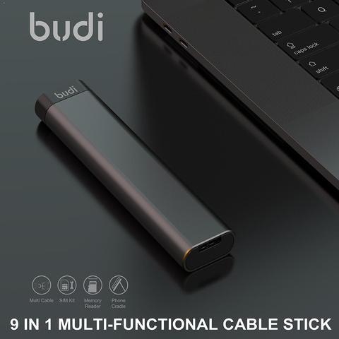 BUDI-adaptador inteligente multifunción para almacenamiento de datos, tipo TF, Cable USB, caja de 6 juegos, tarjeta de memoria SD, SIM, Cable lector de cables ► Foto 1/6