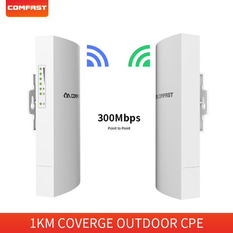 Repetidor WIFI de transmisión estable para proyectos de cámara IP de largo alcance, 300Mbps, puente exterior, CPE, 2,4G, 15V, alimentación POE, 1KM ► Foto 1/6