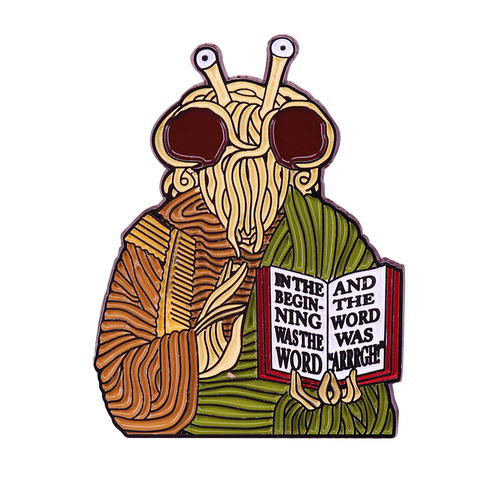 Pastafari Pin Flying Spaghetti Monster religioso, cita inspiradora, Internet, joyería ► Foto 1/3