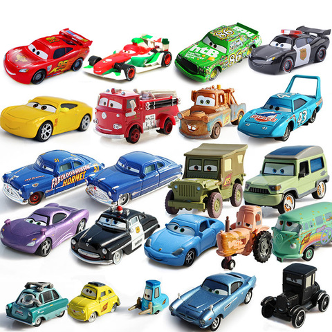 Disney Pixar Cars 3-Rayo McQueen Mater Pision Cup Mater 1:55, juguete de coche de aleación de Metal fundido a presión, regalo de cumpleaños para niños ► Foto 1/6