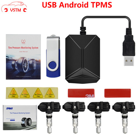 Reproductor de DVD y Radio para coche, sistema de supervisión de presión de neumáticos, neumático de repuesto, Sensor externo interno, TMPS, USB, TPMS, Android ► Foto 1/6