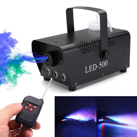 Eyector de humo de escenario máquina de humo con Control inalámbrico, 500W, Color RGB, LED antiniebla, para DJ, fiesta, luz LED de escenario ► Foto 1/6