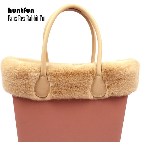 Huntfun-adorno de piel de conejo de imitación Rex, 8 colores, para bolsa O, decoración térmica de felpa, apto para Mini bolsa grande clásica para invierno ► Foto 1/6