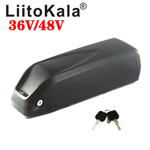 LiitoKala-Batería de bicicleta eléctrica Hailong, 36V, 48V, 10Ah, 12Ah, 15Ah, 20Ah, 18650 celdas, batería de litio, puerto USB ► Foto 1/3