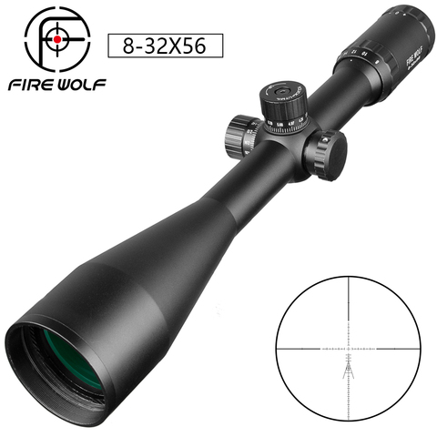 Táctica 8-32X56-mira de Rifle óptica lateral, enfoque negro mate para caza y uso al aire libre, telescopio de Rifle francotirador Ak 47 ► Foto 1/6