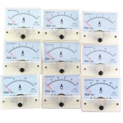 Panel de medición de corriente analógico, 85C1 DC 1A 2A 3A 5A 10A 20A 30A, amperios mecánicos de corriente ► Foto 1/6