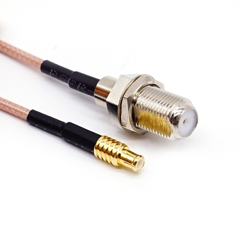 Cable coaxial RF F hembra a MCX macho RG316, 15CM, extensor de antena, adaptador de puente para SDR ► Foto 1/4