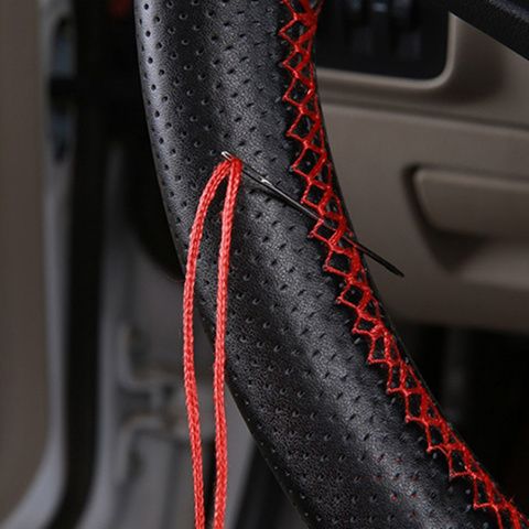 Protector para volante de coche de cuero Artificial estilo de coche para Mitsubishi Asx Lancer 10 9 Outlander 2013 Pajero Sport L200 ► Foto 1/6