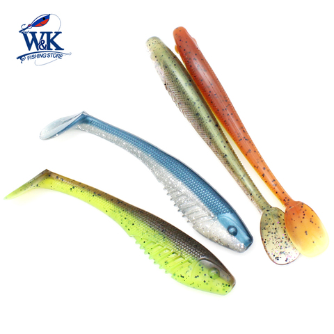 WK-señuelo de pesca Swimbait de 4,1 pulgadas, 10,5 cm, 5 unids/lote colores dobles, de inyección, sábalo, señuelo de pesca para agua dulce, señuelo suave ► Foto 1/6