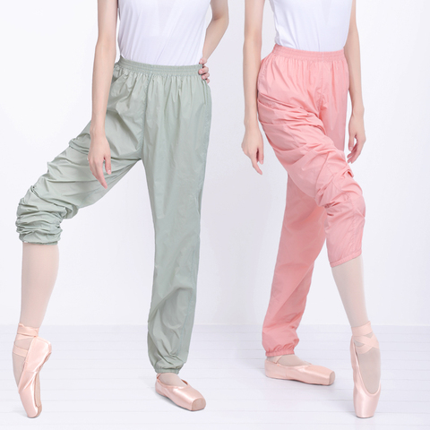 Mujeres cintura elástica Yoga Pilates pantalones elástico de Nylon pantalón de Ballet damas entrenamiento de baile Deporte Pantalones ► Foto 1/6