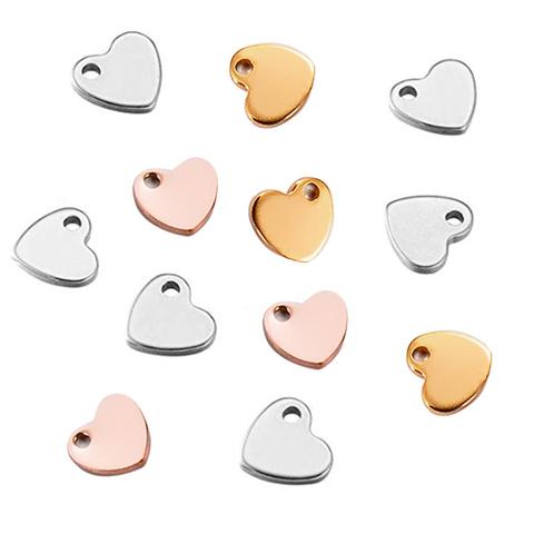 20 unids/lote Acero inoxidable corazón encanto estampado en blanco colgante de la joyería de DIY hacer para collar o pulsera o tobillera ► Foto 1/4