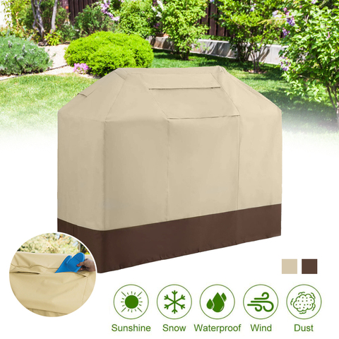 Cubierta de barbacoa para exterior, polvo impermeable Weber pesado parrilla cubierta de lluvia protección grande al aire libre de la cubierta de la barbacoa Parrilla de barbacoa jardín ► Foto 1/6