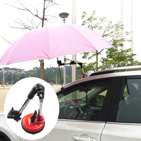 Paraguas portátil para conducir al aire libre, sombrilla de coche, soporte de Gran succión, taza de acero inoxidable, soporte conector multifunción ► Foto 1/6