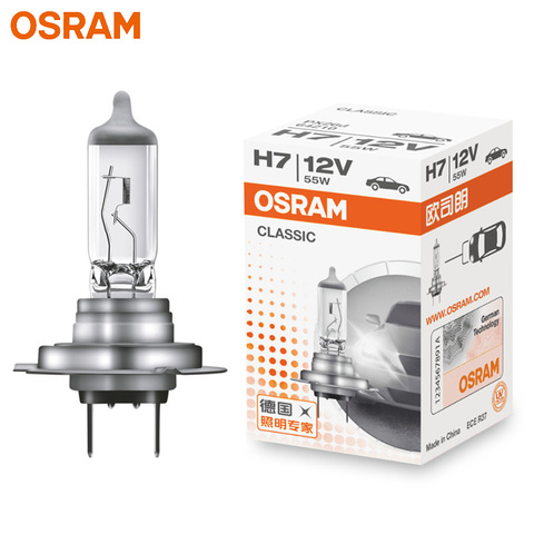 OSRAM H7 estándar luz halógena para automóvil faro bombilla Auto 3200K 12V 55W PX26d 64210 lámpara Original calidad OEM (1pc) ► Foto 1/4