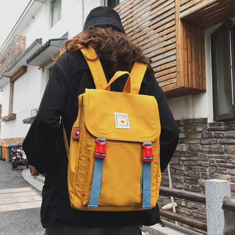 Mochila de Nylon de gran capacidad para mujer, bolso de viaje impermeable de estilo urbano, bolso de estudiantes universitarios, nueva moda ► Foto 1/6