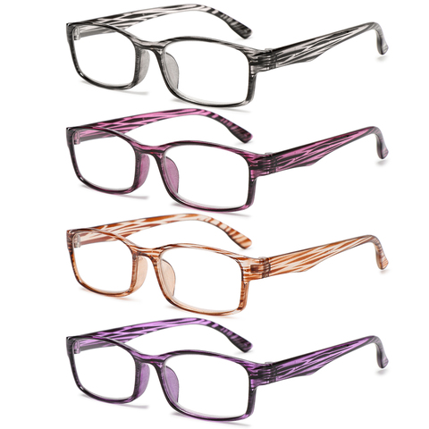 De moda de gafas de lectura de los hombres y las mujeres de presbicia gafas impreso marco alivia fatiga Visual ópticos dioptrías + 1,0 + 4,0 ► Foto 1/6