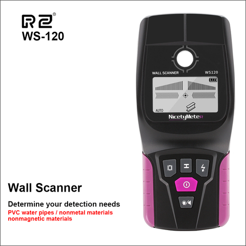 Escáner de pared RZ, escáner Digital de mano profesional, multifunción, Detector de pared, Cable en vivo, PVC, tubo de agua, Detector de metales, escáner ► Foto 1/6