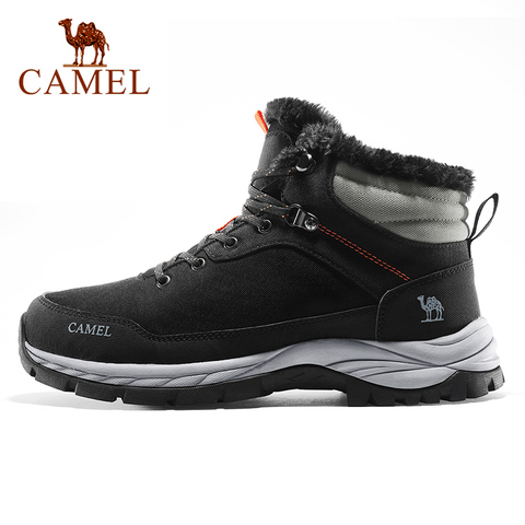 CAMEL-zapatos cálidos de senderismo para hombre y mujer, botas de Trekking, senderismo, montaña, forro de felpa, escalada, Camping, turismo ► Foto 1/6