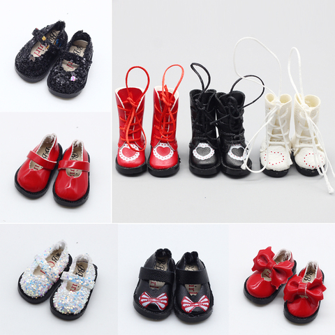 Botas de muñeca de 3,2 cm para juguete de muñeca Blythe, 1/8 BJD Mini muñecas de cuero zapatos para Blyth Azone BJD, accesorios de títere zapato Casual ► Foto 1/6